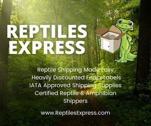 Shipping for Reptiles and Amphibians and approved shipping supplies